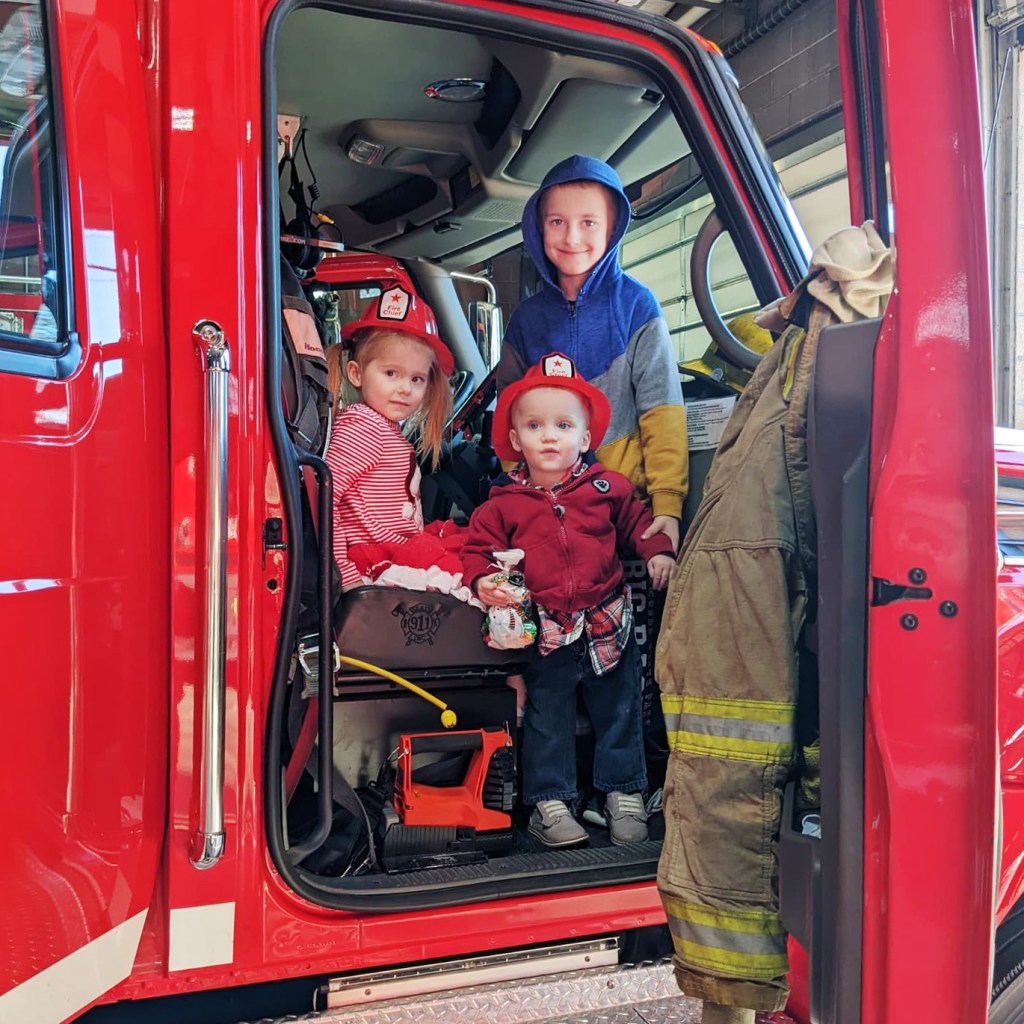 Visiting Santa at the Firestation in&nbsp;Hygiene